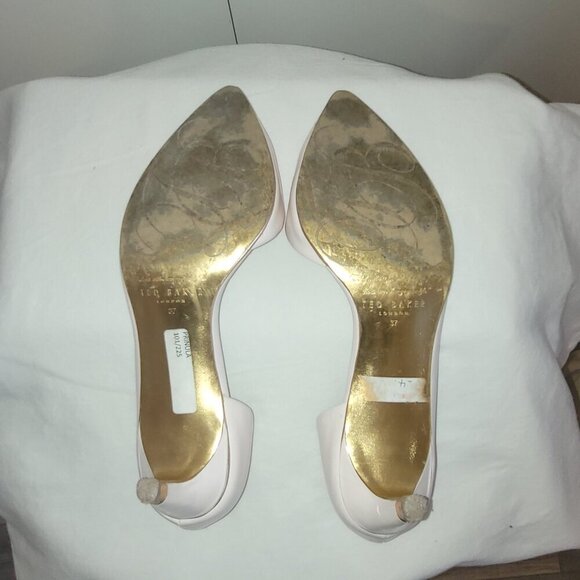 Ted Baker Zenadia Patent Leather Kitten Heels in Pastel Pink Size 6.5 - Picture 11 of 12